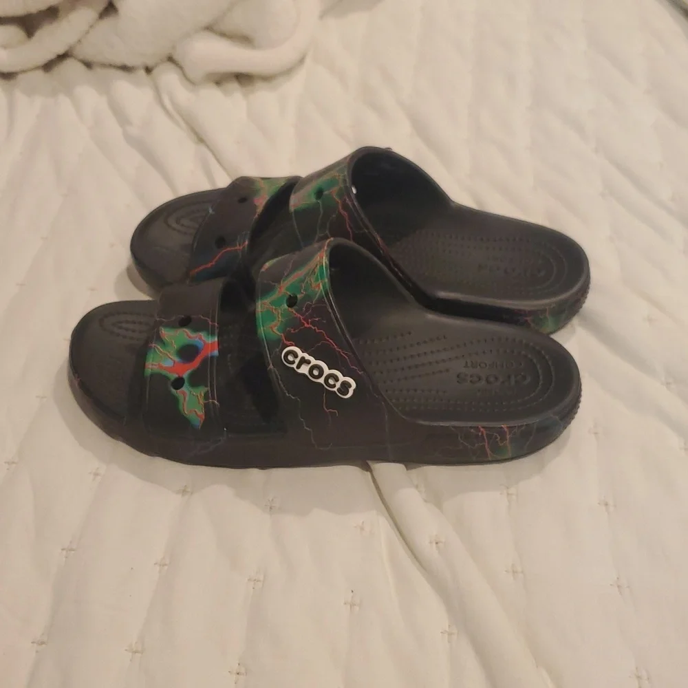 Crocs Classic Sandals Out of This World Lightning Unisex Men’s Sz 10 Women Sz 12